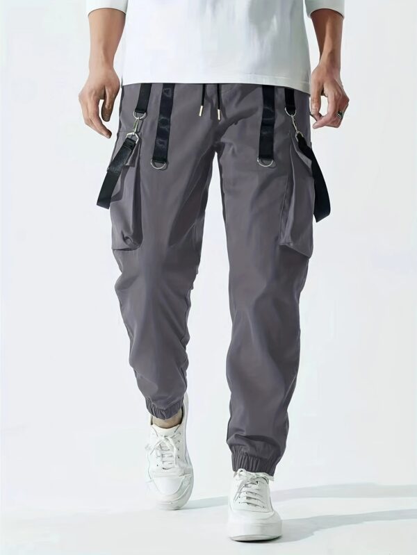 Ribbon Overalls Drawstring Sports Trousers - Image 7