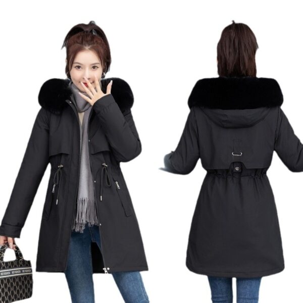 Women's Mid-length Slim Fashion Cotton-padded Jacket - Image 10