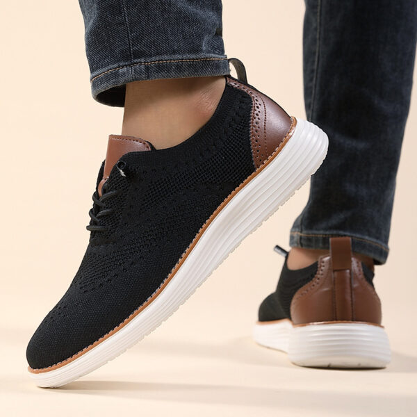 Casual Men's Breathable Flyknit Shoes - Image 8