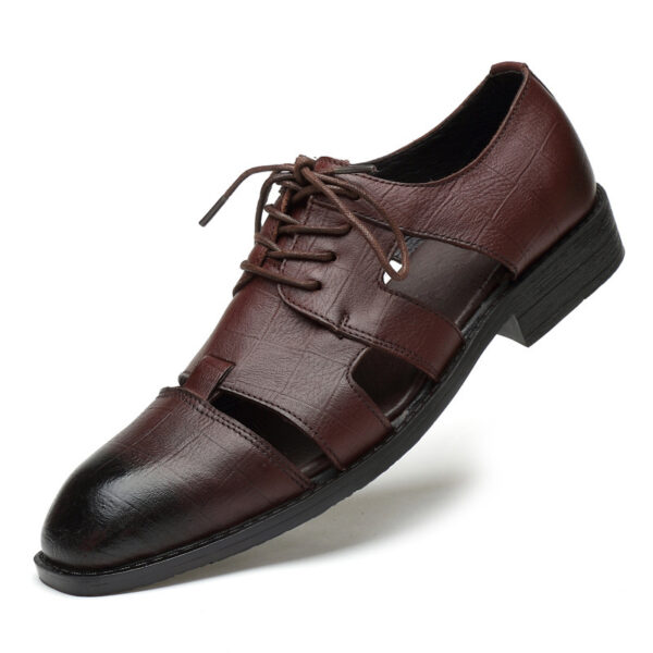 Hollow Business Formal Men's Comfortable Buckle Shoes - Image 3