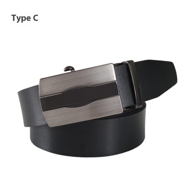 PU Classic Casual Business All-match Automatic Buckle Toothless Men's Belt - Image 8