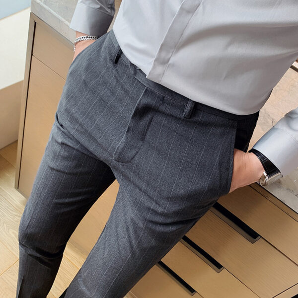 Thin Men's Slim Fit Suit Pants Fashion - Image 8